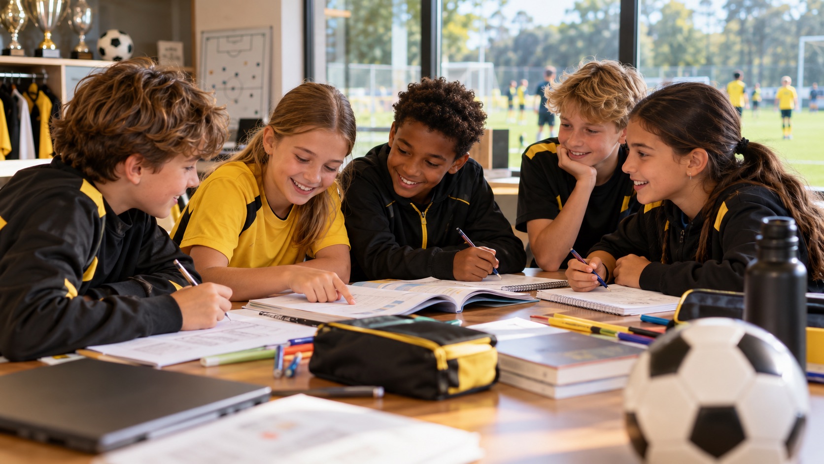 Illustration of children learning together through educational activities